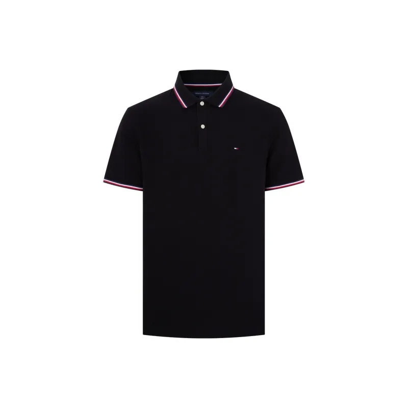 Tommy Hilfiger Polo Shirt Men's Obsidian Black Color-0