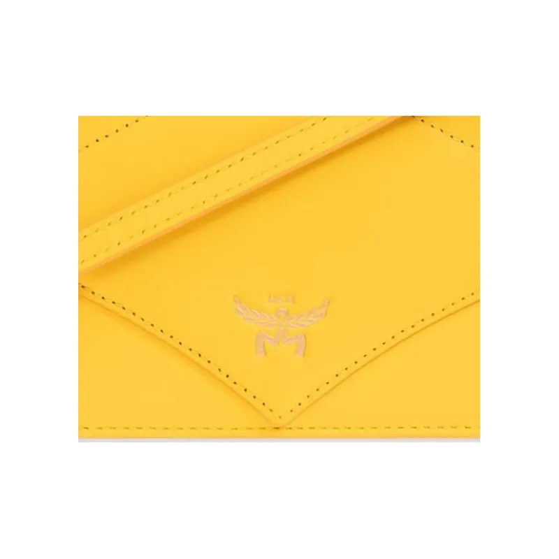 MCM Calfskin Shoulder Bag, Crossbody Bag, Wallet Tubas Women's Yellow-3