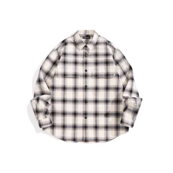PEACEBIRD MEN Shirt Men's Yellow White Plaid