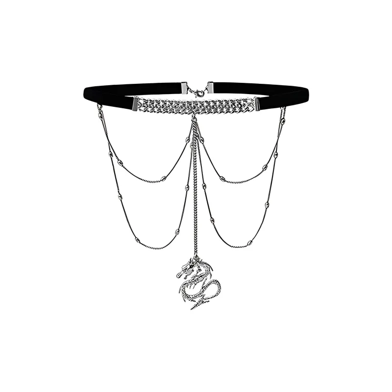AAJF Body Chains Women's Dragon Shaped Pendant Thigh Chain-2