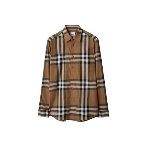 Burberry Shirts Men Brown