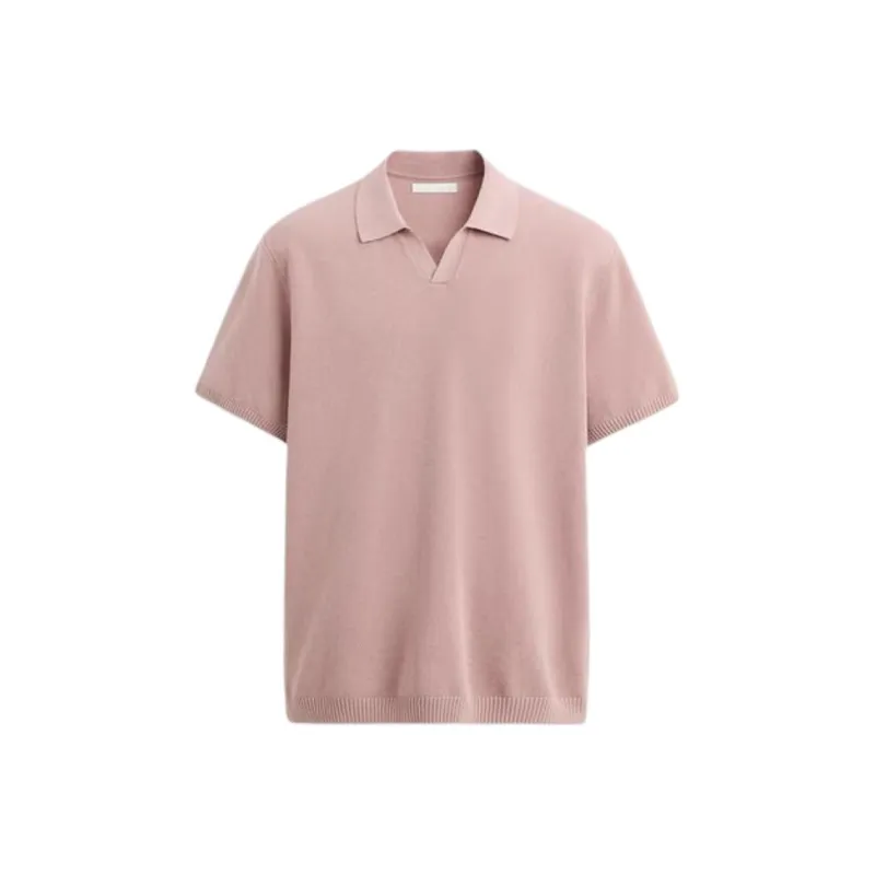 ZARA Polo Shirts Men Pink-0