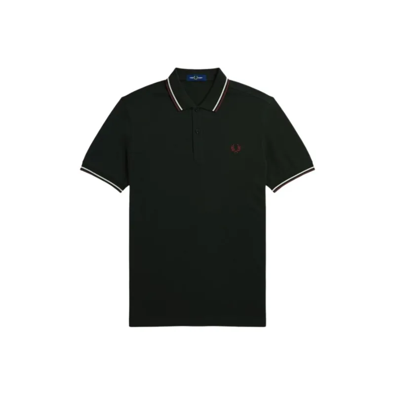 FRED PERRY Polo Shirt Men's Night Green-0