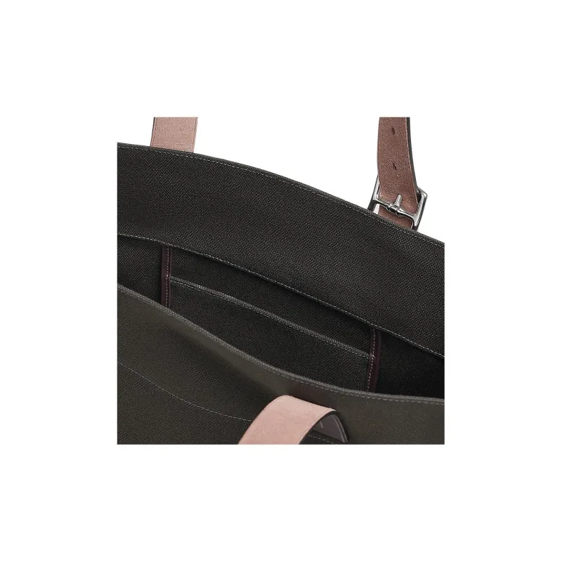 HERMES Etriviere Goeland Canvas Tote Bag, Shopping Bag, Handbag, Shoulder Bag Women's Dark Bronze & Ebony Wood Color-2