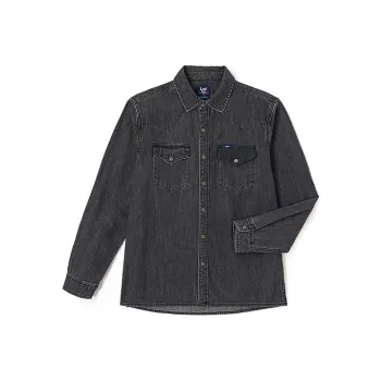 Lee Shirts Men Black Gray Color