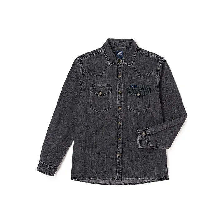 Lee Shirts Men Black Gray Color-0