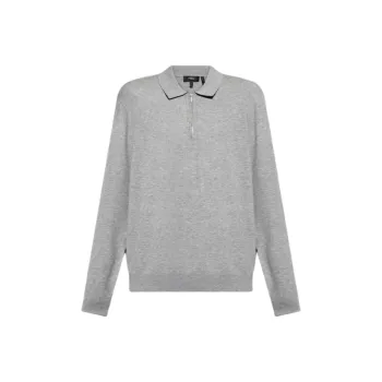 THEORY Quarter pip Polo Sweater