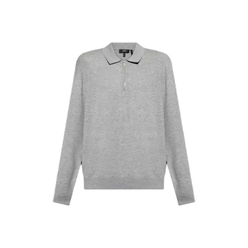 THEORY Quarter pip Polo Sweater
