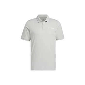 Adidas Polo Shirts Men Metallic Gray