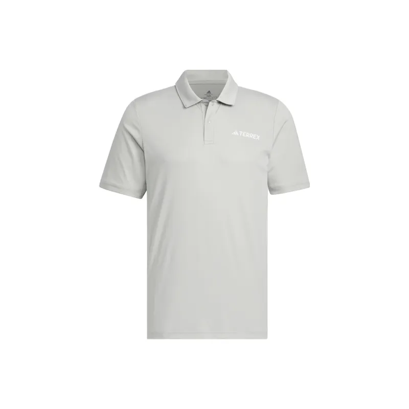 Adidas Polo Shirts Men Metallic Gray-0