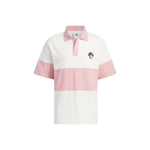 Adidas Originals Monkey Kingdom Polo Shirt Men's Pink White