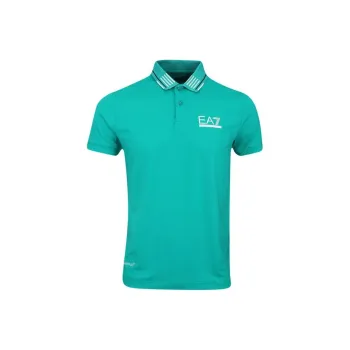 EMPORIO ARMANI EA7 Polo Shirt Men's Cyan
