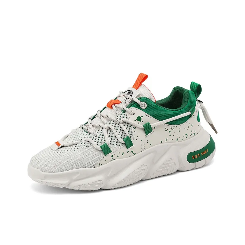 Yi Jiabao Breathable, Slip Resistant, And Abrasion Resistant Low Top Chunky Sneakers Men's-5