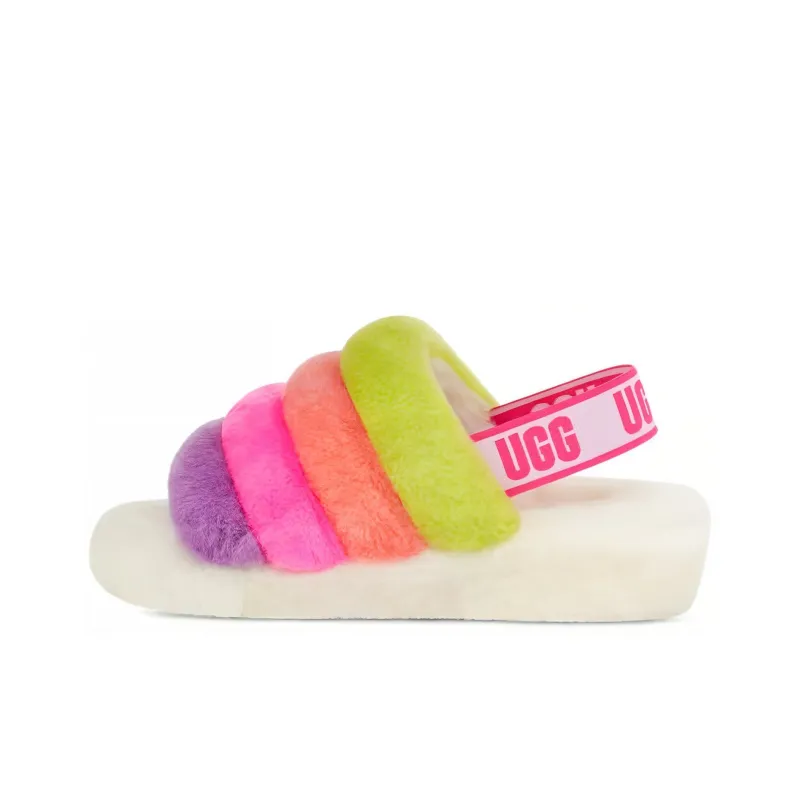 UGG FLUFF YEAH Stylish Sandals Women's White-0