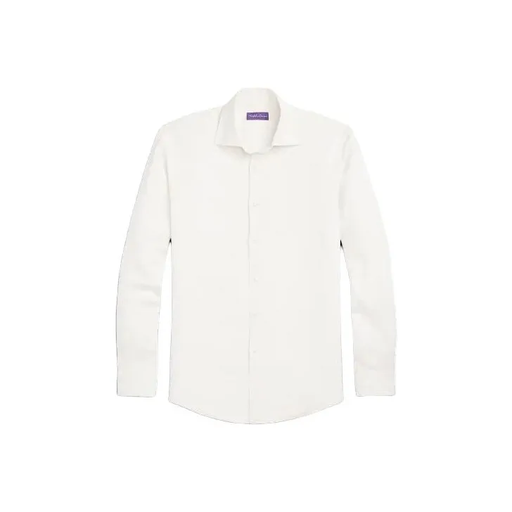 Ralph Lauren Purple Label Lin Silk Canvas Shirt Men's White-0