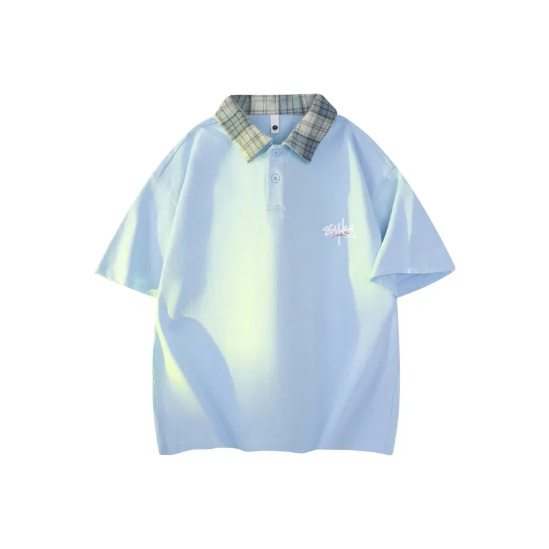 KADAKADA SUITE Polo Shirt Unisex Heather Gray/Red Plaid-6