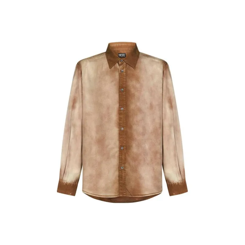 DIESEL Shirts Men Light Brown-0