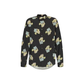 Paul Smith Floral Printed Curved Hem Shirt
