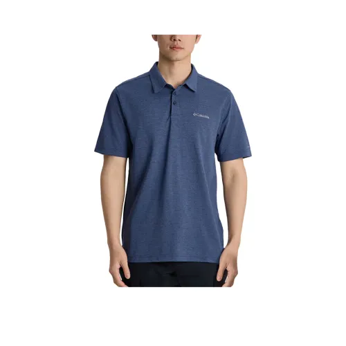 Columbia Polo Shirts Men Blue