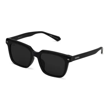 ZIPPO Plate Frame TR90 Cat Eye Sunglasses Unisex Black/Transparent Gray