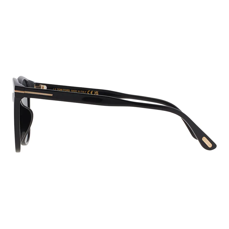 TOM FORD Acetate Irregular Shape Sunglasses Unisex Black-2