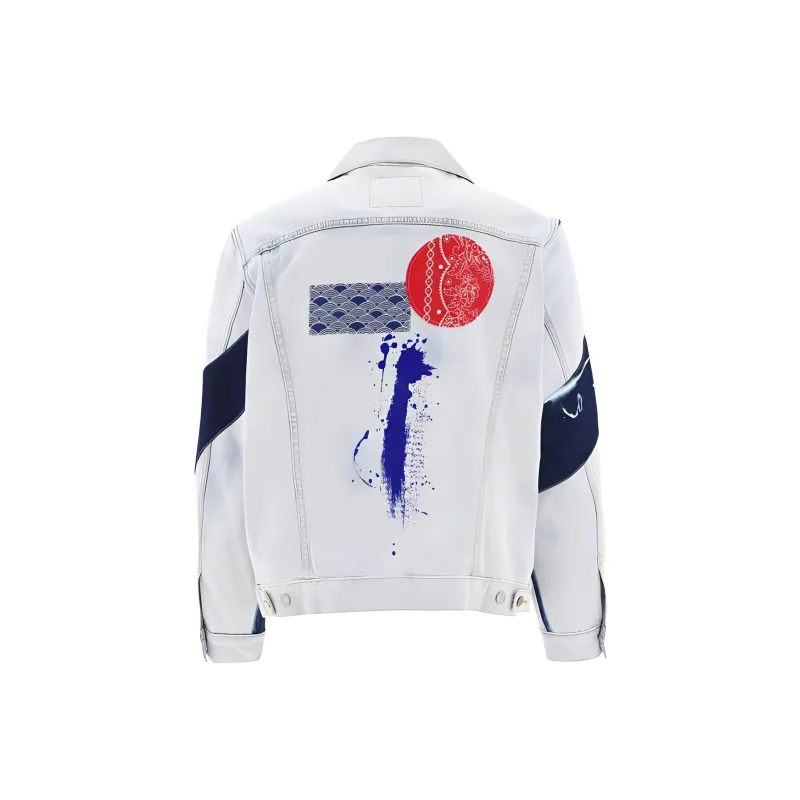 Levis Fitted Moderate Jacket Spring And Autumn Men's Blue-1