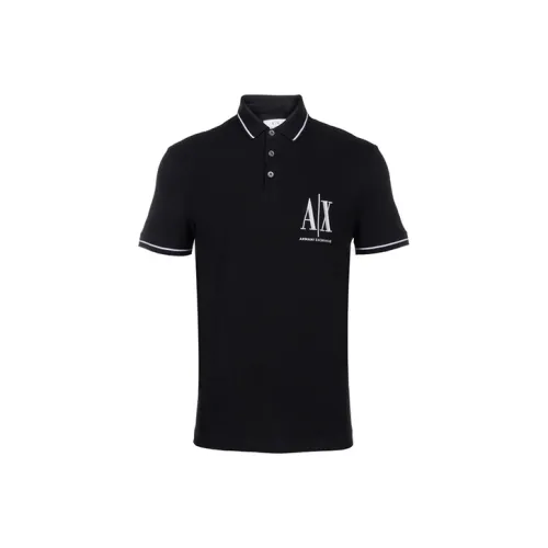 armani toe EXCHANGE Polo Shirt Men's Black