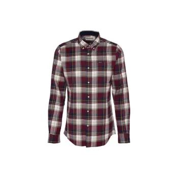 BARBOUR Shirts Men Burgundy