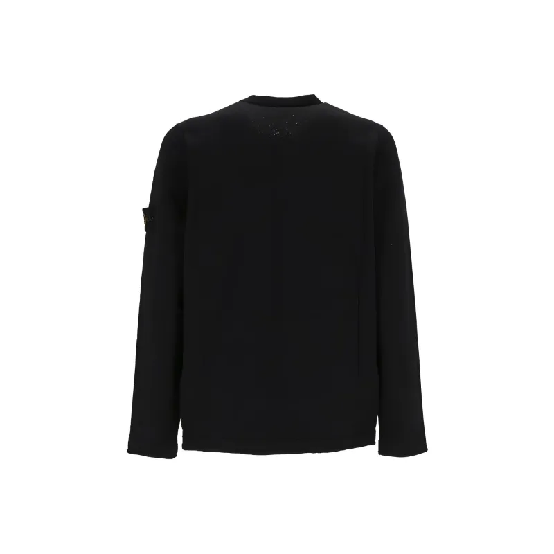 STONE ISLAND Logo Patch Crewneck Knitted Jumper-1