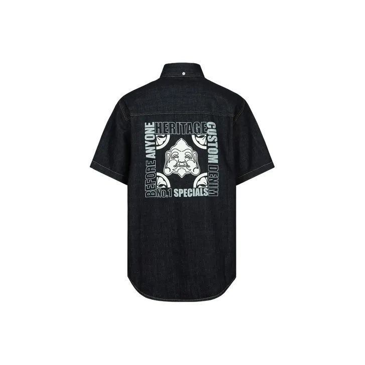 EVISU Shirts Men Denim Blue-0