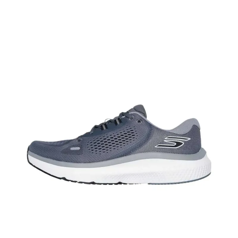 Skechers GO RUN PURE 4 Anti Slip Wear Resistant Low Top Running Shoes Men's Charcoal Gray-0