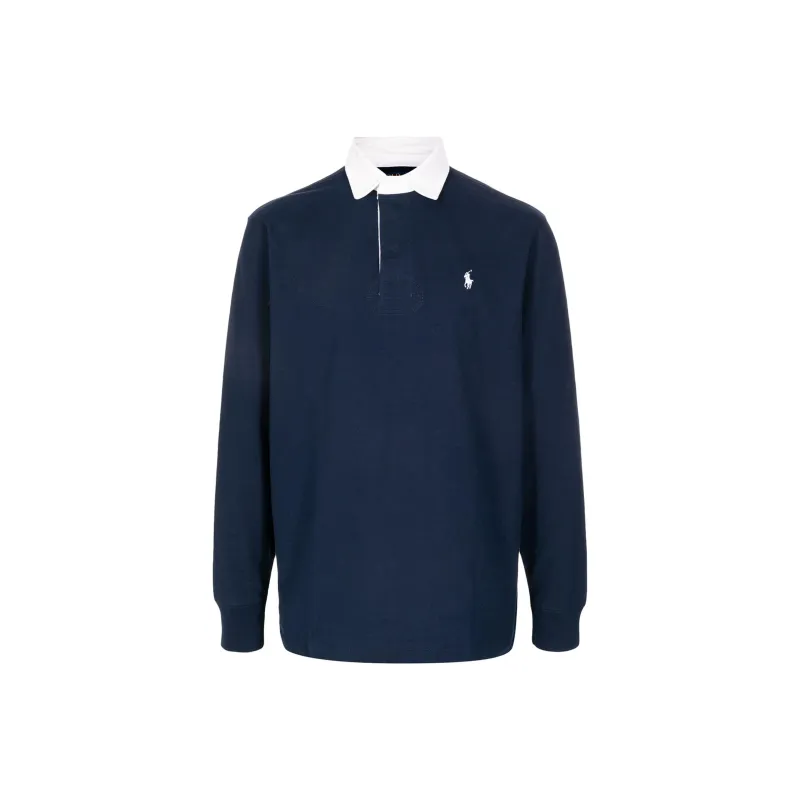 Polo Ralph Lauren Logo Embroidered Long Sleeve Polo Shirt-0