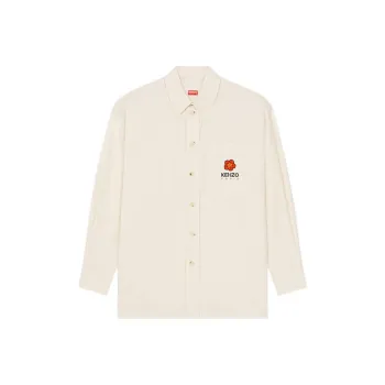 KENZO Boke Flower Logo Embroidered Buttoned Shirt