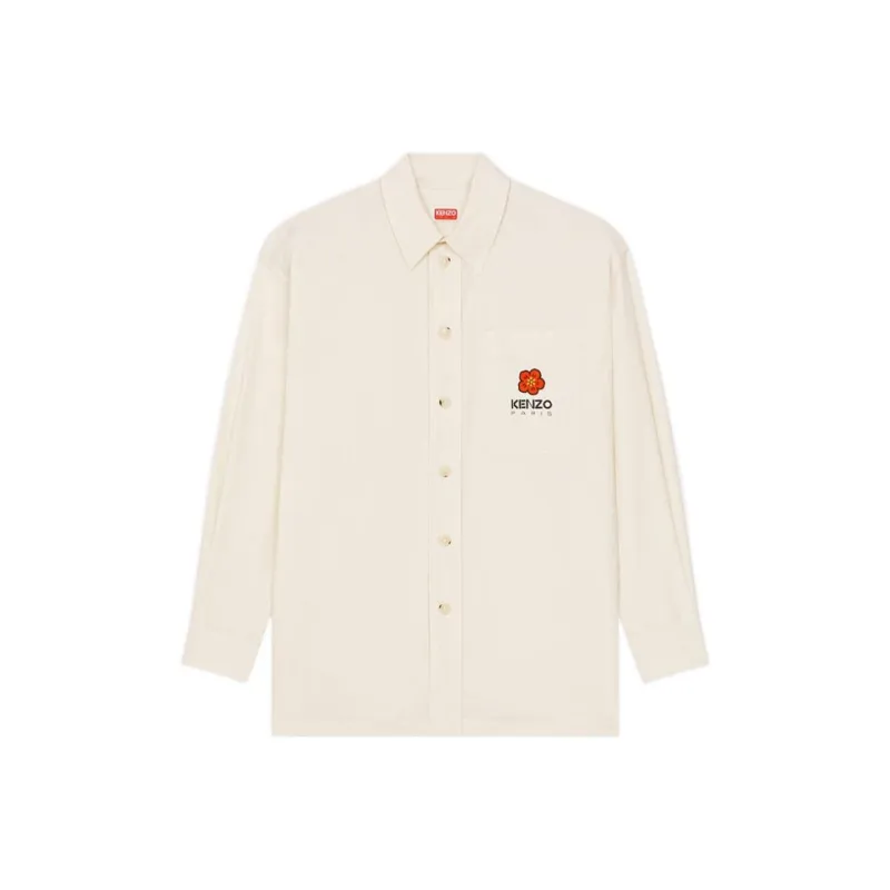 KENZO Boke Flower Logo Embroidered Buttoned Shirt-0