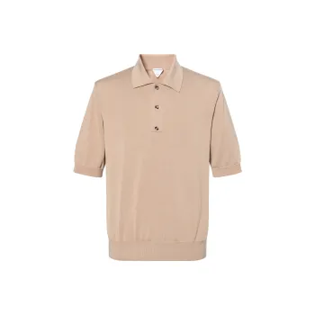 Bottega Veneta SS23 Polo Shirt Men's Beige Yellow