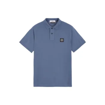 STONE ISLAND Logo Patch Short Sleeved Polo Shirt
