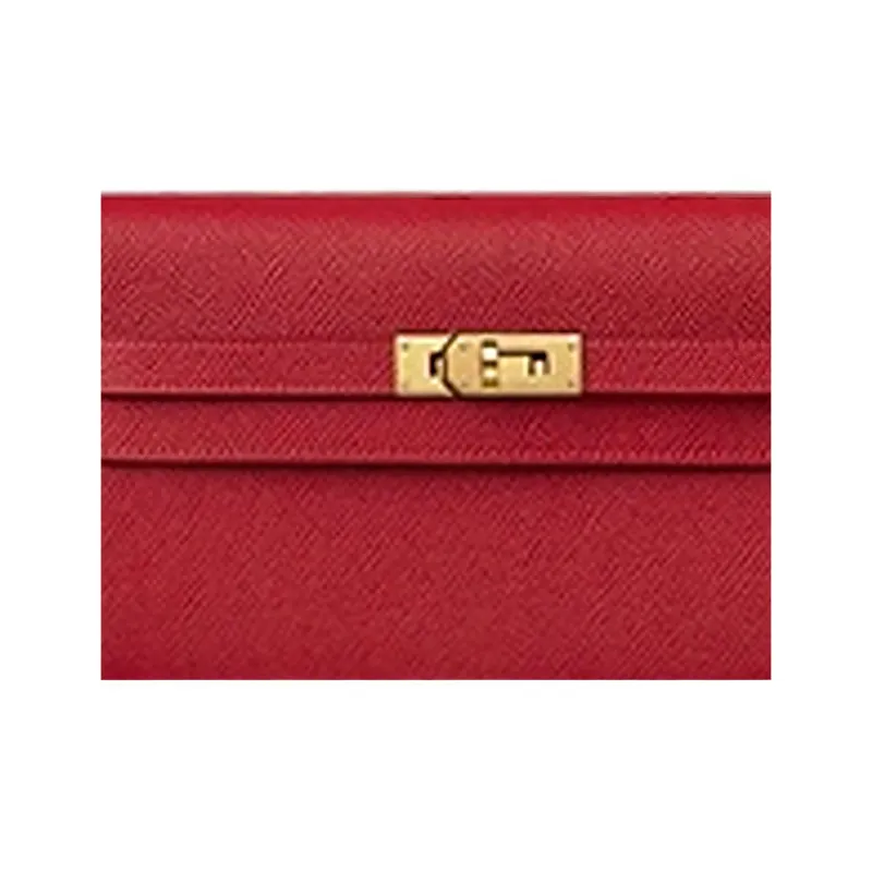 HERMES Kelly To Go Epsom Leather Wallets Shoulder Bag Crossbody Bag Women's Q5 Rouge Casaque Red-3