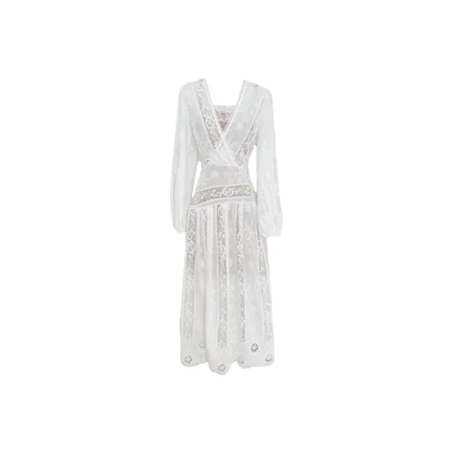 Udon House Long Sleeved Dresses Women's White