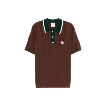 CASABLANCA SS25 Polo Shirt Men's Havana Brown