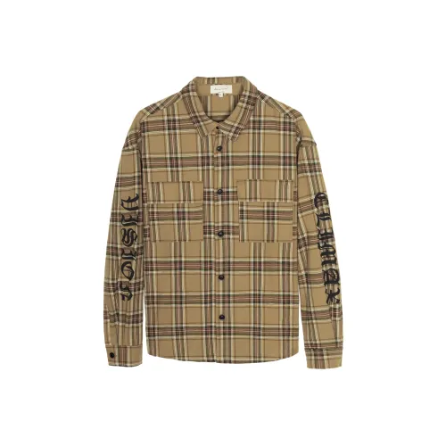CLIMAX VISION Shirts Unisex Khaki Plaid
