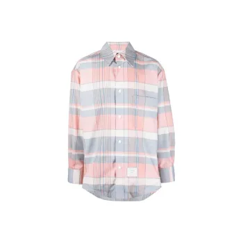 THOM BROWNE Checked Long Sleeved Shirt