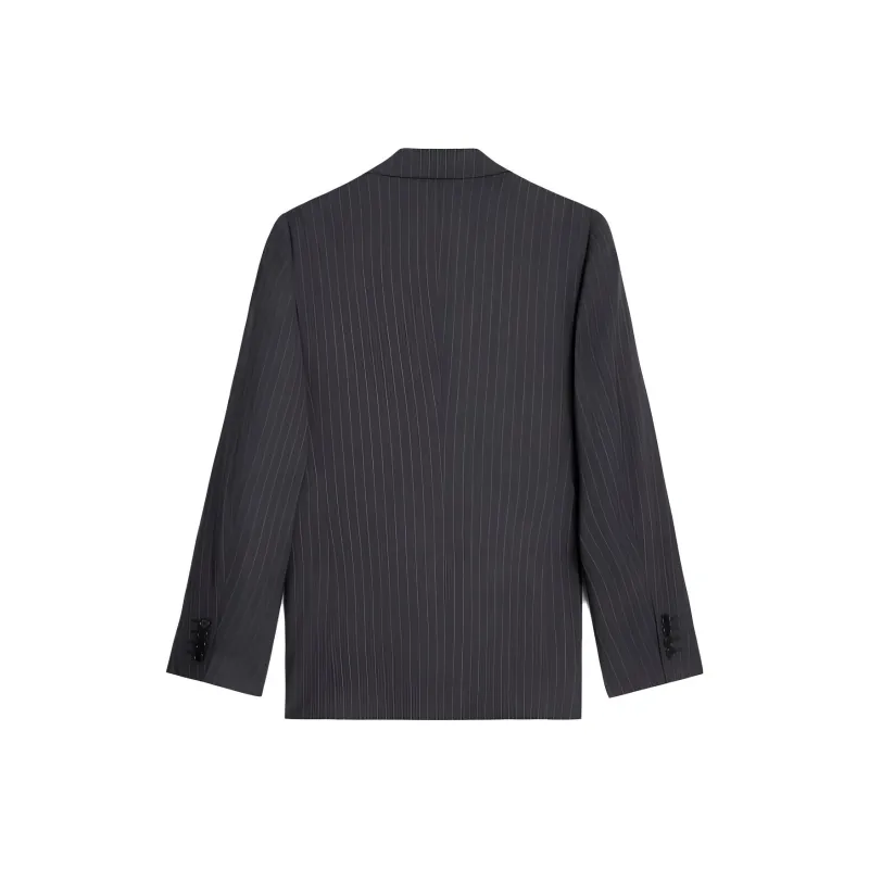 CELINE Classic Jacket In Striped Wool-1