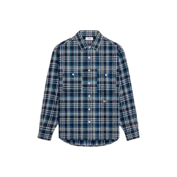 CELINE Loose Lumberjack Shirt In Check Cotton
