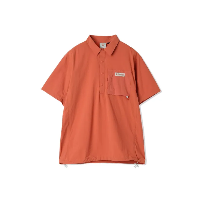 Columbia Polo Shirt Men's Orange Red-0