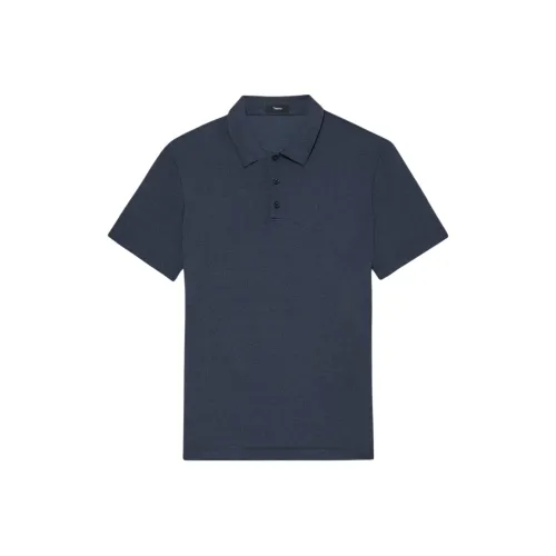THEORY Bron Short Sleeved Knitted Polo Shirt