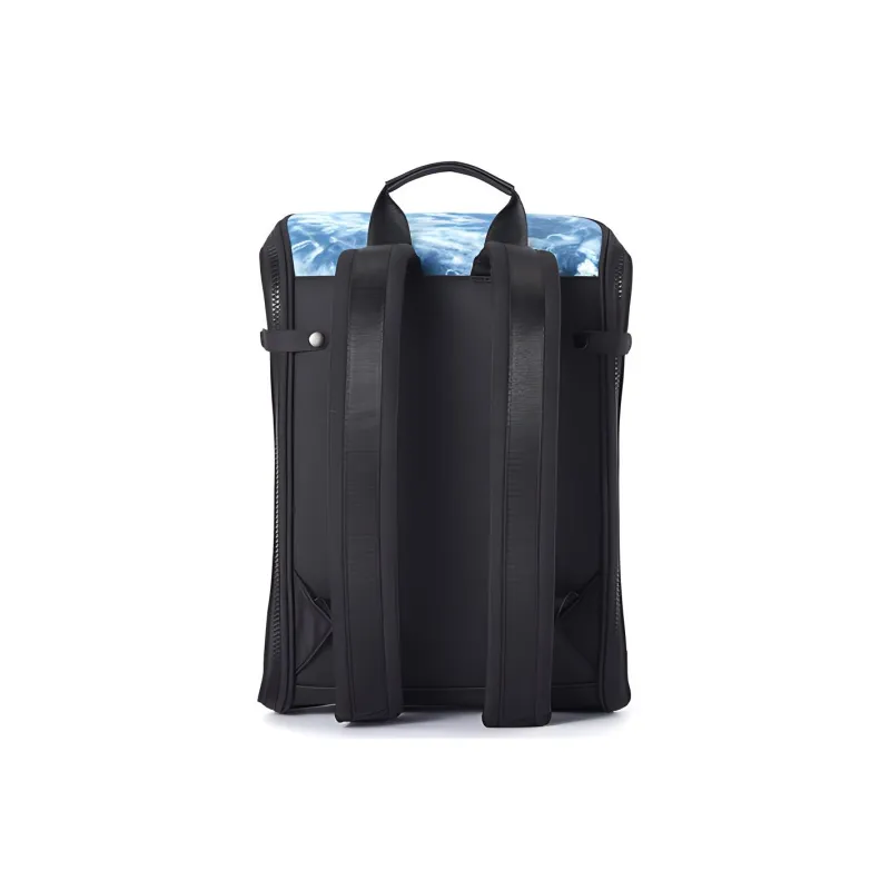 FREQUENTFLYER PU Backpack Regular Unisex Transparent TPU/Blue Stamped Denim-3