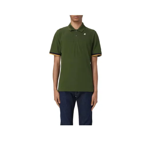 K WAY Polo Shirt Men's Dark Green