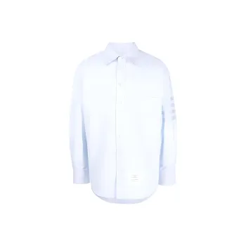 THOM BROWNE Striped Collared Button Up Shirt