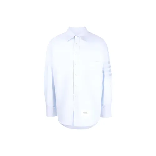 THOM BROWNE Striped Collared Button Up Shirt