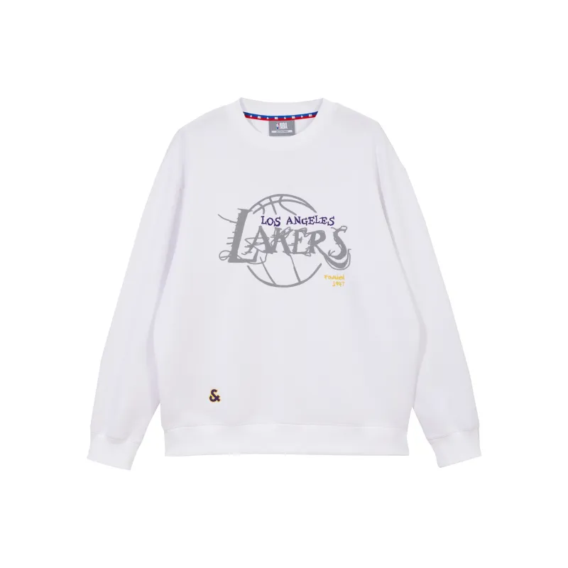 JACK JONES· x NBA Sweatshirt Men's Milk White-0